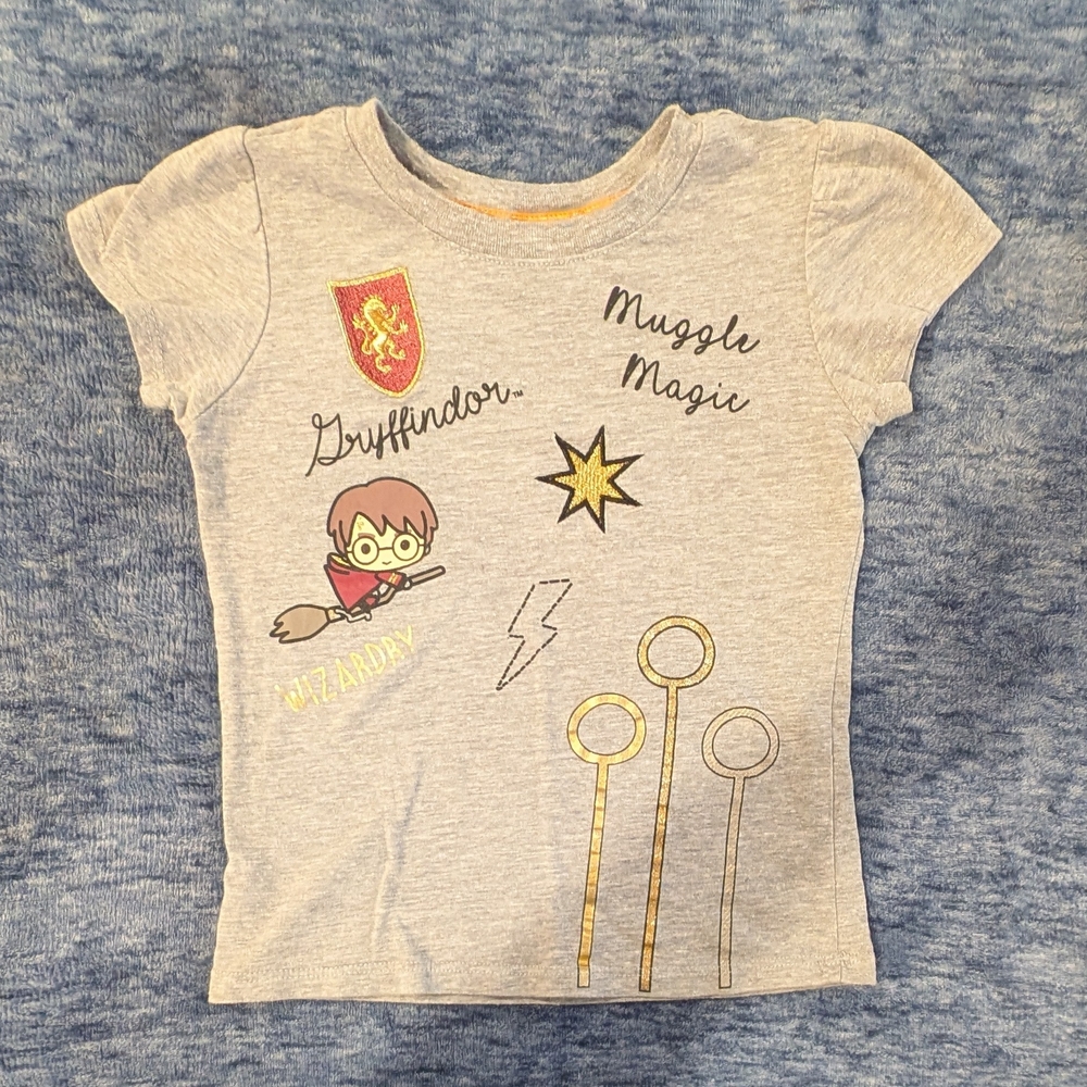 Warner Bros. 5T Gray Kids Tee with Harry Potter Design